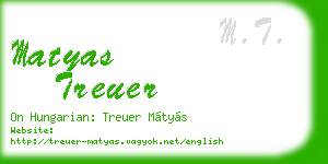 matyas treuer business card