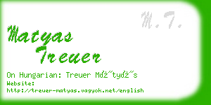 matyas treuer business card